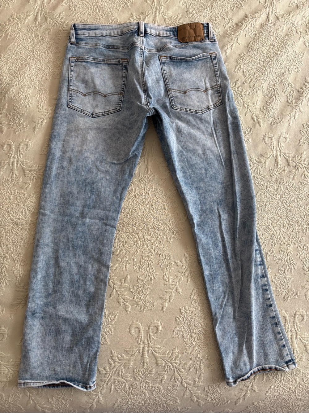 American Eagle Outfitters Jeans Light Wash Slim Straight Jeans Men’s 34x30 EXC - Picture 2 of 6
